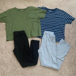 🔥☕️LOUNGEWEAR BUNDLE🎁🎄COMFY CROPPED TEE AND LEGGINGS OUTFITS